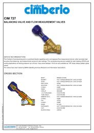 Cimberio 727 Double Regulating Valve - Alma-valves.ie