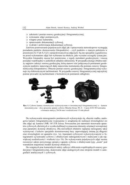 metody fotogrametrii cyfrowej i skanowania laserowego w ... - AGH