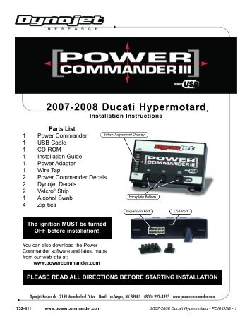 2007-2008 Ducati Hypermotard - Power Commander