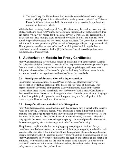 X.509 Proxy Certificates for Dynamic Delegation - tp.mcs.anl.gov ...