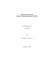 Social Impact of the Global Positioning System (GPS)