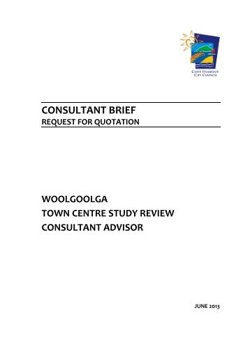 CONSULTANT BRIEF - Coffs Harbour City Council