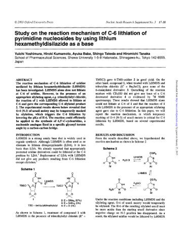Study on the reaction mechanism of C-6 lithiation of pyrimidine ...