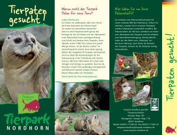 Tierpaten gesucht ! - Tierpark Nordhorn