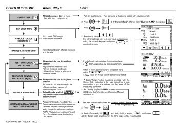 CERES CHECKLIST When / Why ? How? - RDS Support Server