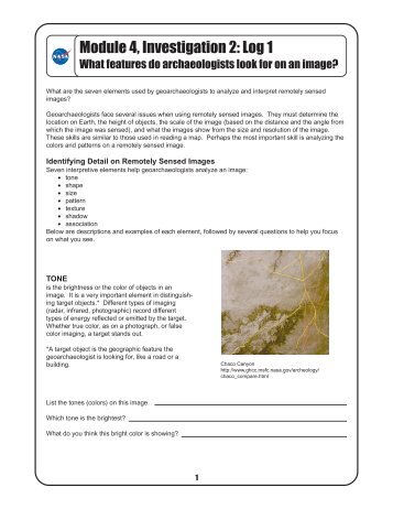 Module 4, Investigation 2: Log 1 - Mission Geography