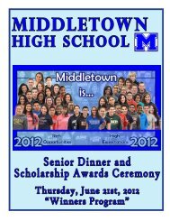 Scholarships and Awards - Middletown City School District