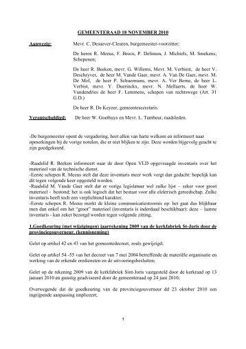 Gemeenteraad:Besluit (.pdf). - gemeente Tielt-Winge