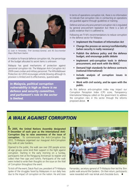 Sept 2012-Mar 2013 - Transparency International Malaysia