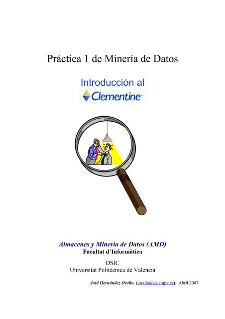 PrÃ¡ctica 1 de MinerÃ­a de Datos - PoliformaT - UPV