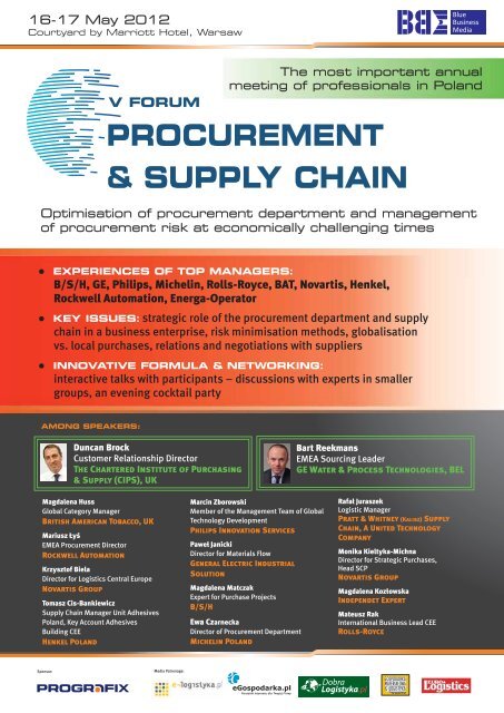 PROCUREMENT & SUPPLY CHAIN - Blue Business Media