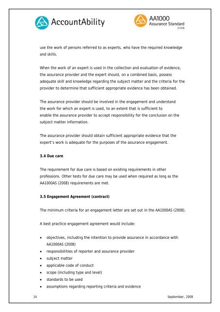 Guidance for AA1000AS (2008) Assurance Providers - AccountAbility