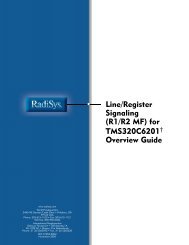Line/Register Signaling (R1/R2 MF) for TMS320C6201 ... - Radisys