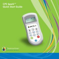 CPS Sparkâ¢ Quick Start Guide - Lake Local Schools