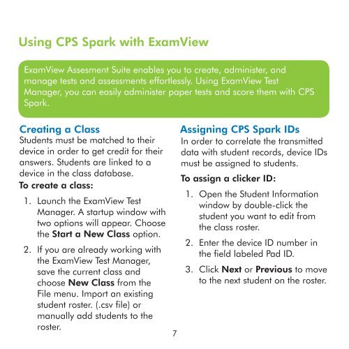 CPS Sparkâ¢ Quick Start Guide - Lake Local Schools