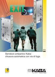 Serrature antipanico Kaba: chiusura automatica con via di fuga.