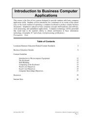 Introduction to Business Computer Applications - Louisiana ...