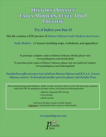 History Odyssey - Early Modern (level two) eBook ... - Pandia Press