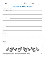 Engineering Design Process Worksheet - Teach Engineering