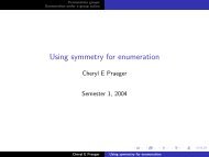 Using symmetry for enumeration - Undergraduate