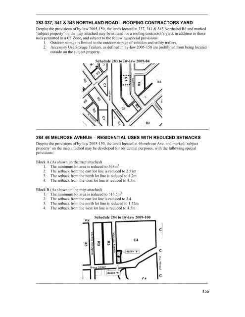 city of sault ste. marie special exceptions by-law 2005-151 office ...