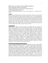 Efficiency of an aerator driven by fluidic oscillation. - University of ...