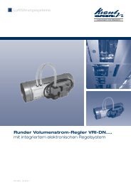 Runder Volumenstrom-Regler - Krantz Komponenten