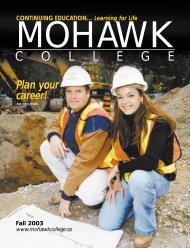 Mohawk College Fall 2003 Continuing Education Catalogue