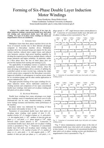 Forming of Six-Phase Double Layer Induction Motor Windings