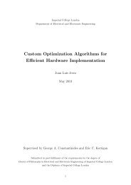 Custom Optimization Algorithms for Efficient Hardware Implementation