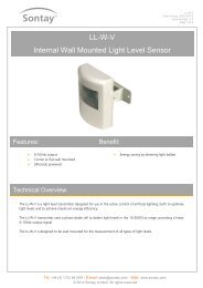 LL-W-V Internal Wall Mounted Light Level Sensor - Sontay