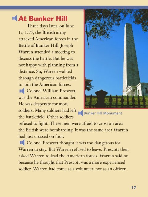 Lesson 13:Joseph Warren An American Hero