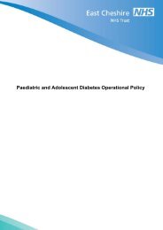 Paediatric diabetes operational 1745.pdf - East Cheshire NHS Trust