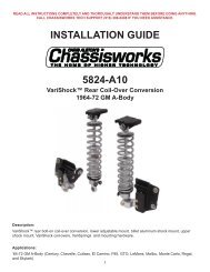 Installation Instructions - Chris Alston's Chassisworks