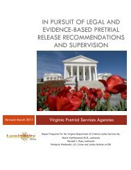 In Pursuit of Legal and Evidence-Based Pretrial Release - Virginia ...
