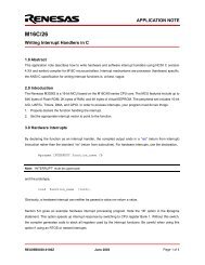 M16C/26 APPLICATION NOTE Writing Interrupt Handlers in C