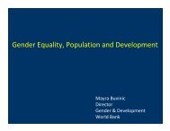 Maya Buvinic, Director, Gender & Development Group, The ... - EPF