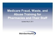 Medicare Fraud, Waste, and Abuse Training for ... - Pharmacist eLink