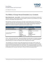 The WINDs of Change Reveal Embedded Linux ... - VDC Research