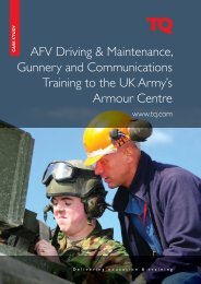AFV Driving & Maintenance, Gunnery and Communications Training ...