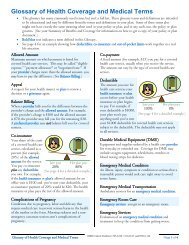 Uniform Glossary of Health Coverage and Medical Terms