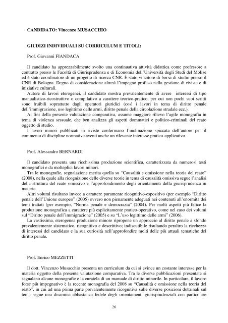 SSD IUS/17- n. 1 posto di professore ordinario - UniversitÃ  degli ...