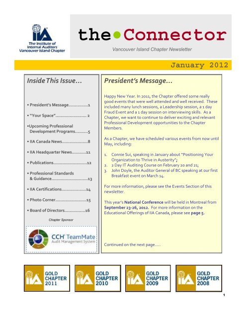 the Connector - The Institute of Internal Auditors