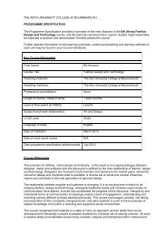 BAFDT Programme Specification 2011.pdf - Arts University ...