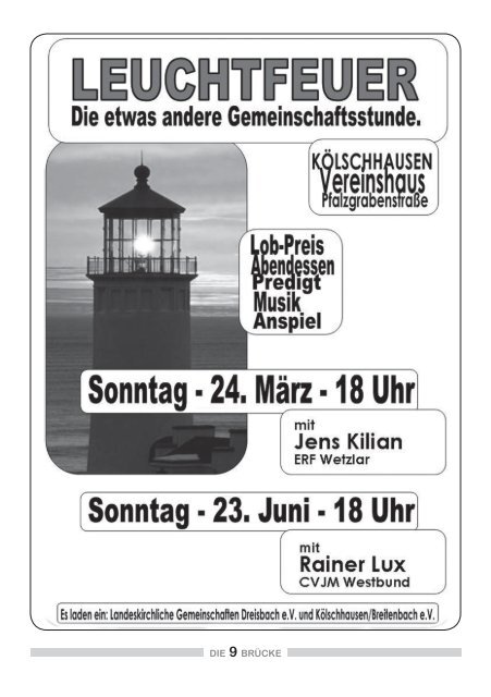 20. März 2013 bis 2. Juli 2013 - Kirchengemeinde-koelschhausen.de