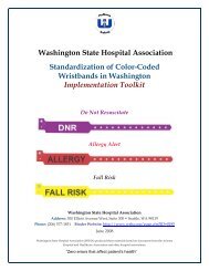 Standardization of Color-Coded Wristbands in Washington State