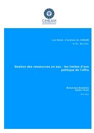 Gestion des ressources en eau : les limites d'une politique de l'offre