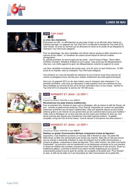 SEMAINE N°19 TOP CHEF - LE CHOC DES CHAMPIONS