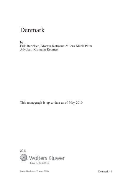 Denmark - International Encyclopaedia of Laws