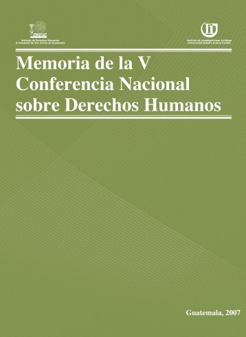 Memoria de la V Conferencia Nacional sobre Derechos Humanos